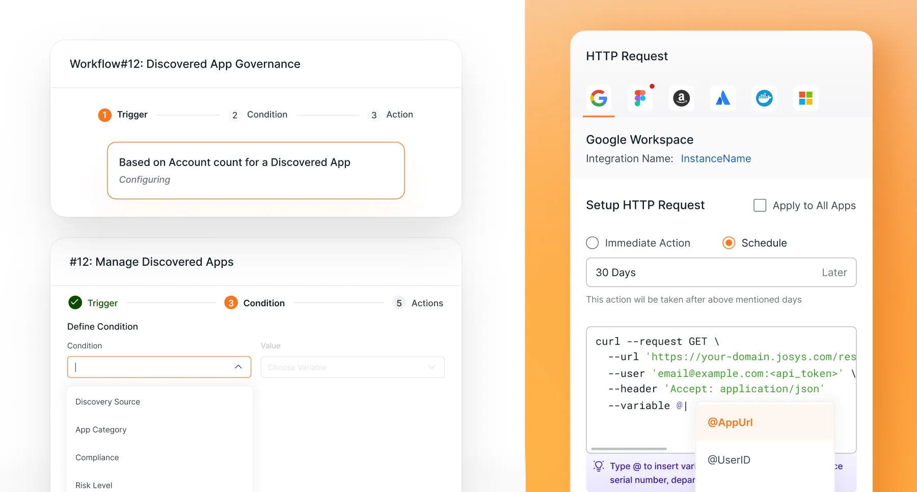 Discovered app workflow