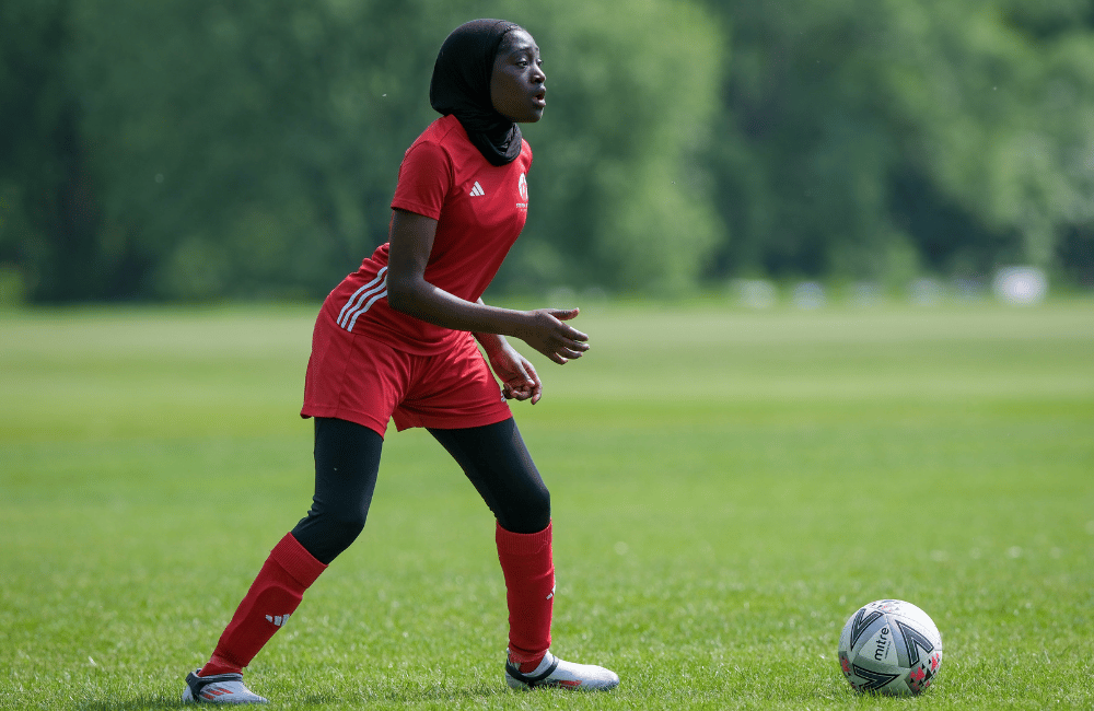 Girls academy football match