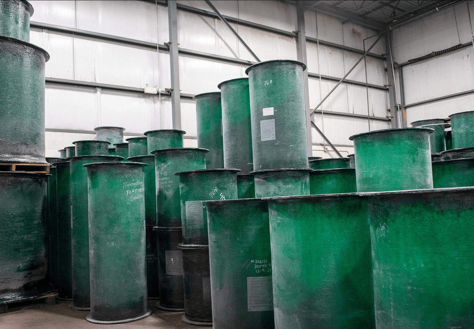 Fiberglass basin product line by Metropolitan Pump
