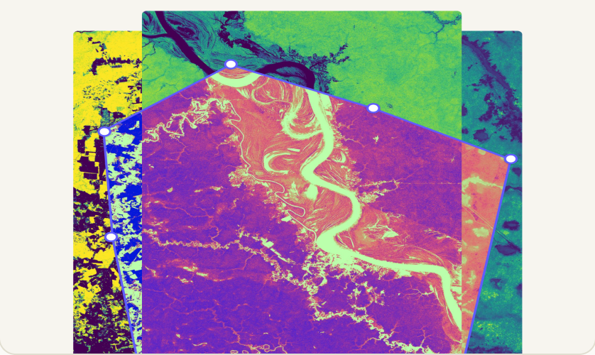 Project area polygon drawn over multi-scale lidar imagery