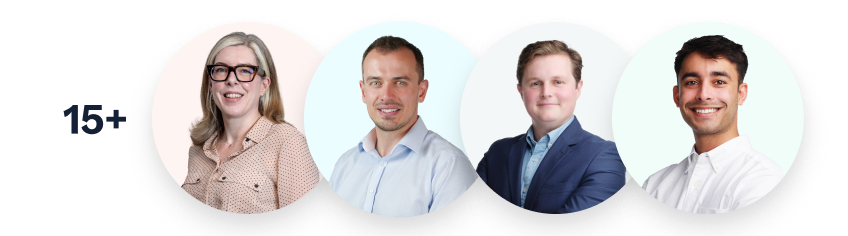 Avatars representing the company's team