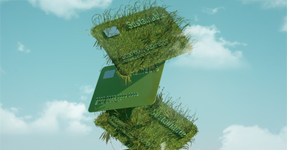 credit cards in the air