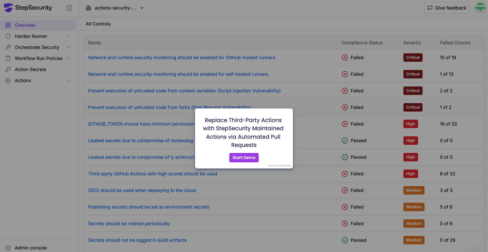 Replace Third-Party Actions with StepSecurity Maintained Actions 