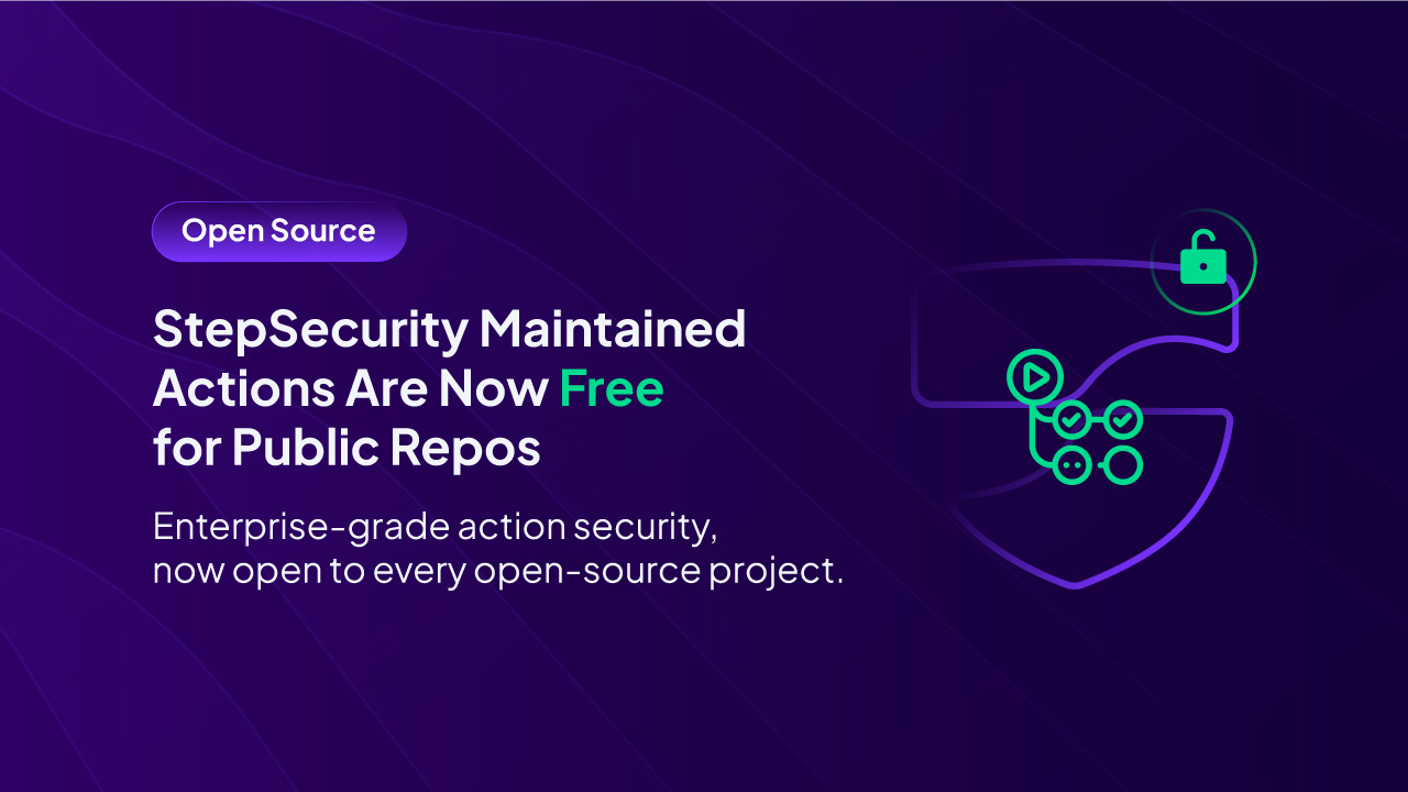 StepSecurity Offers Free Maintained GitHub Actions for Repos