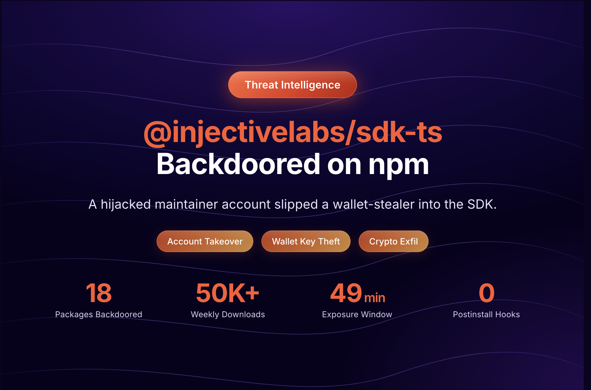 Injective npm supply chain attack leaks crypto wallet keys