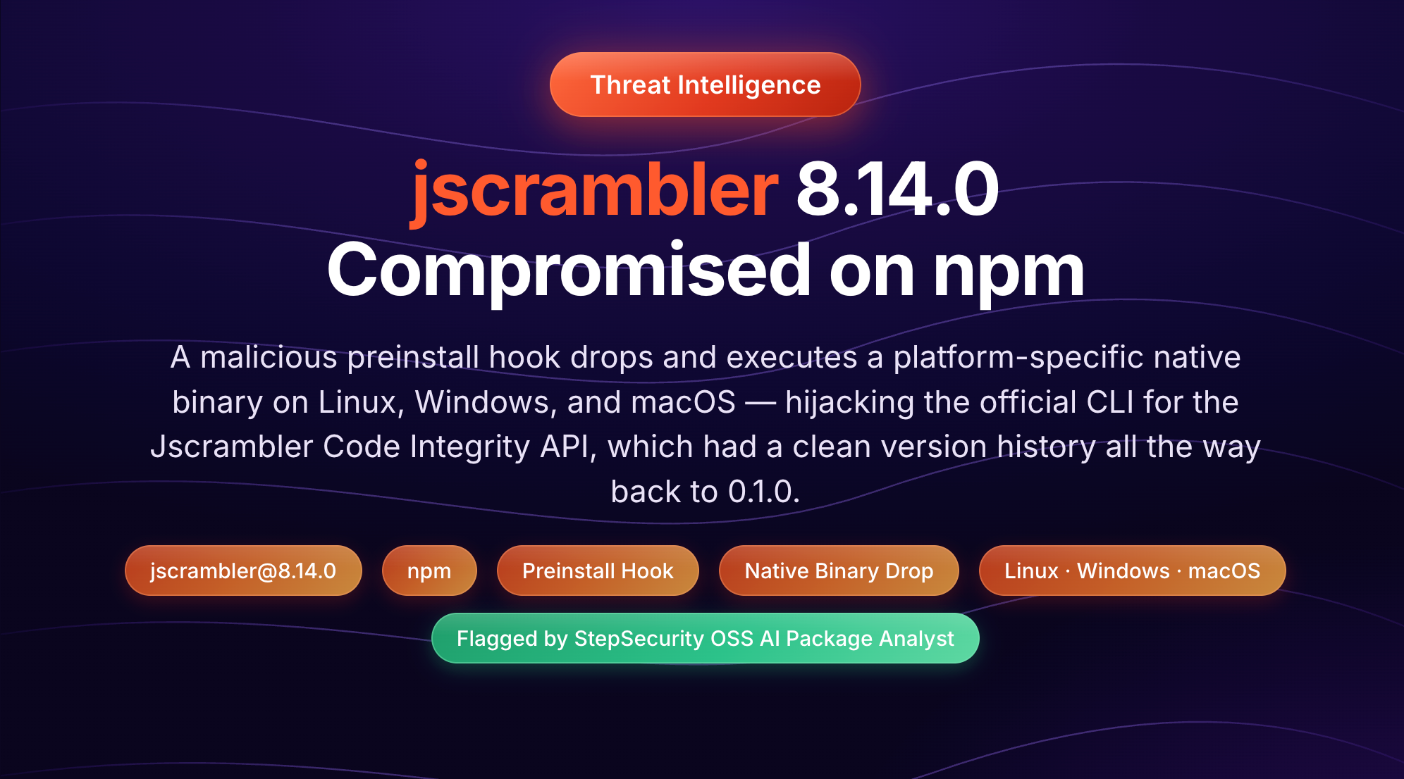 Malicious jscrambler npm update steals credentials, crypto data