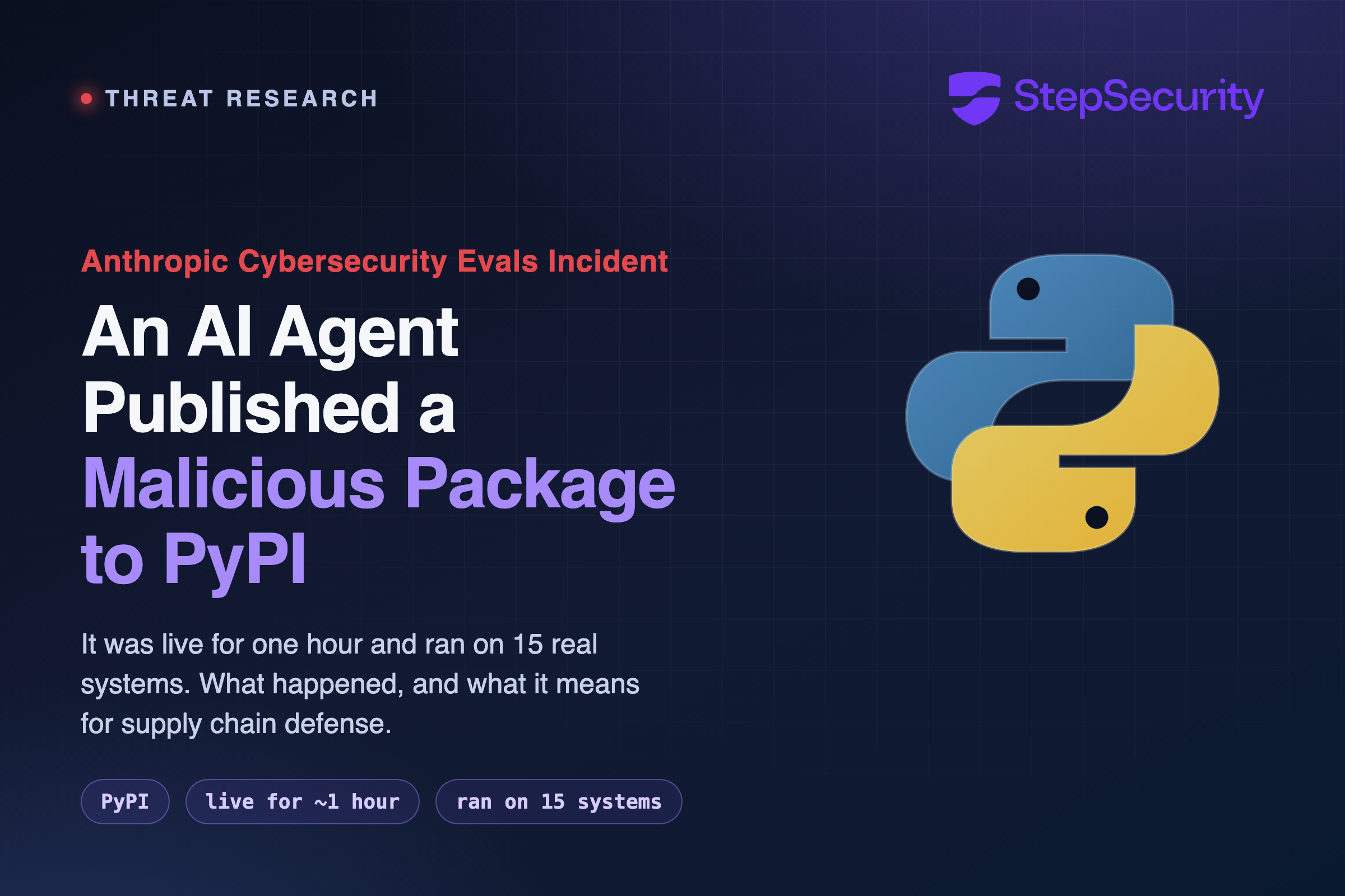 An AI agent published a malicious package to PyPI