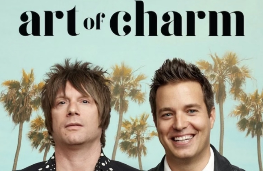 "Art of Charm Podcast" thumbnail: two men in front of palm trees, with the text, "art of charm"