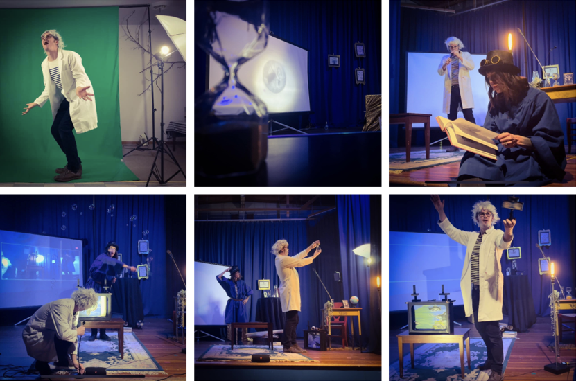 Collage of different scenes from a performance