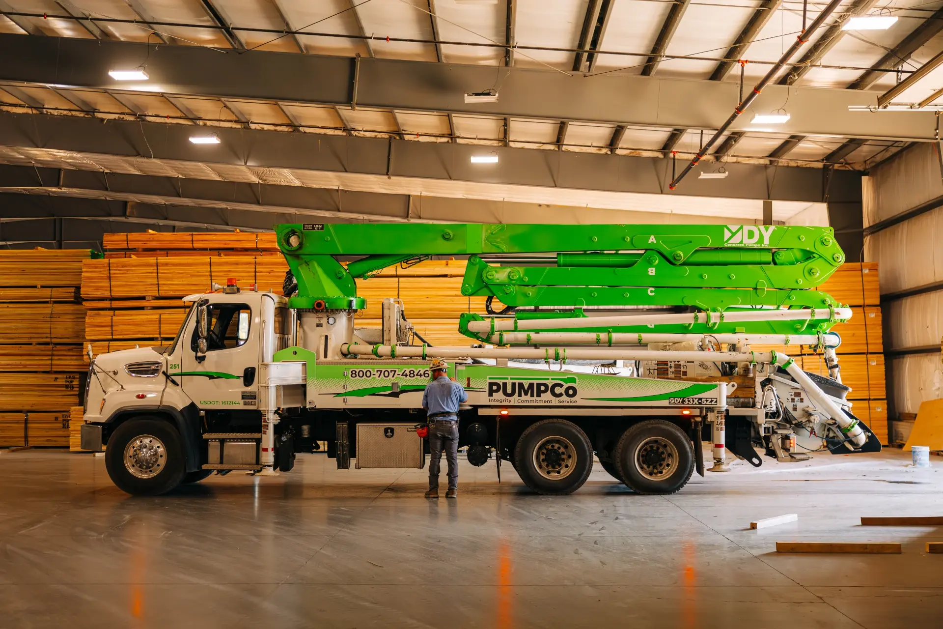 pumpco truck in warehouse