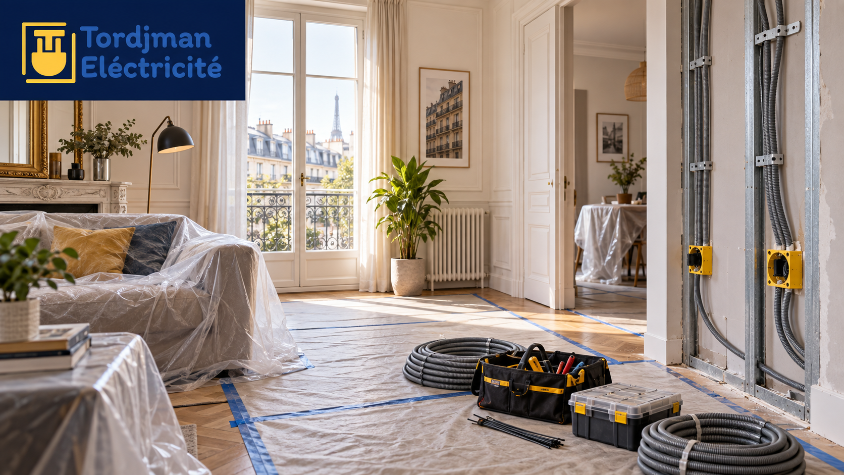 Rénover l'électricité d'un appartement occupé à Paris