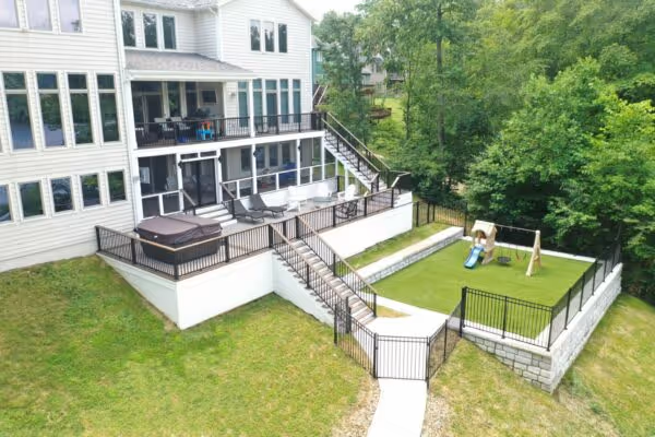 Custom 2 Tier Deck with turf play area