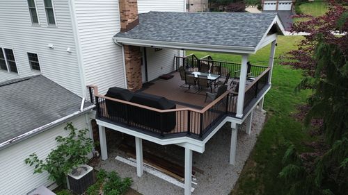 grill bumpout on covered deck