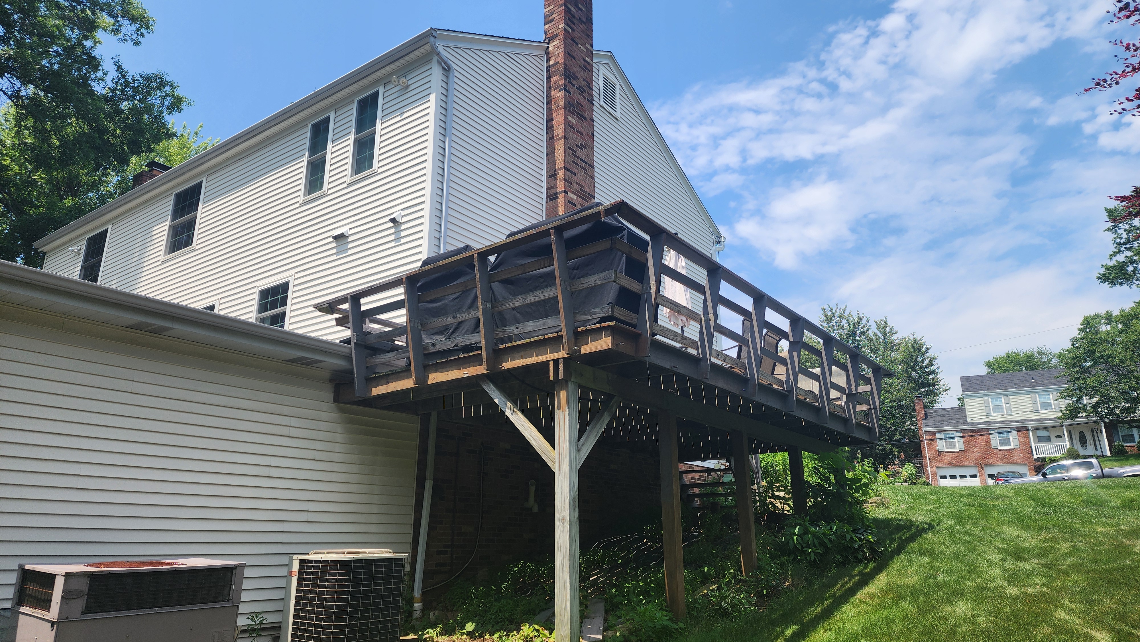small deck on garage