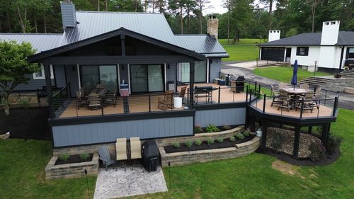 custom covered deck in deep creek