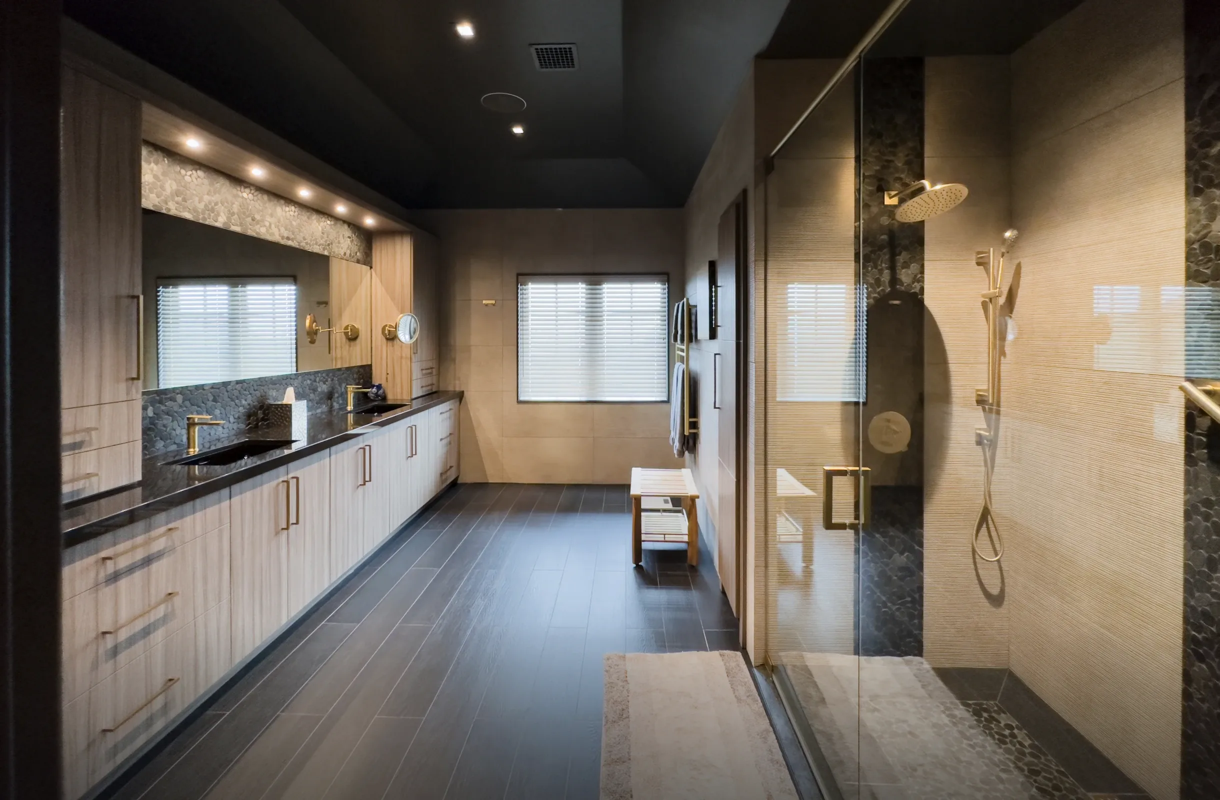 Kitchen design process featuring styled food and material samples