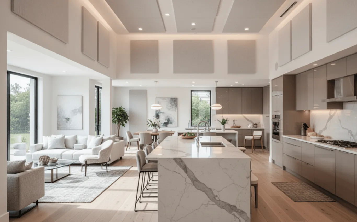 Open kitchens look beautiful, but they’re often louder than expected. This article explains how modern layouts amplify noise and how smart acoustic design creates calmer, more comfortable kitchens.