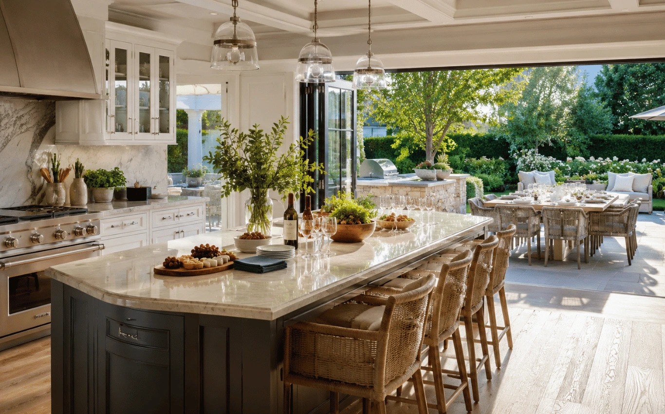 Explore how smart kitchen design can make summer entertaining easier with better flow, storage, and indoor-outdoor living.