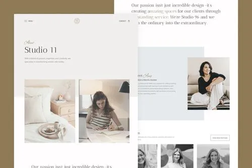 About us page desktop mockup