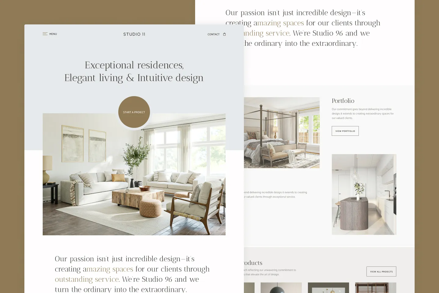 Home v1 page desktop mockup