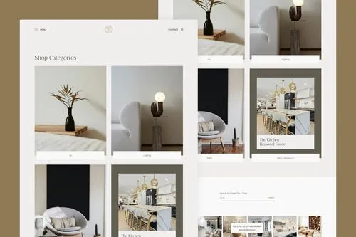 All categories page desktop mockup
