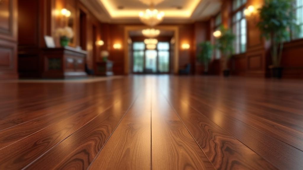 Vinyl flooring in a hotel