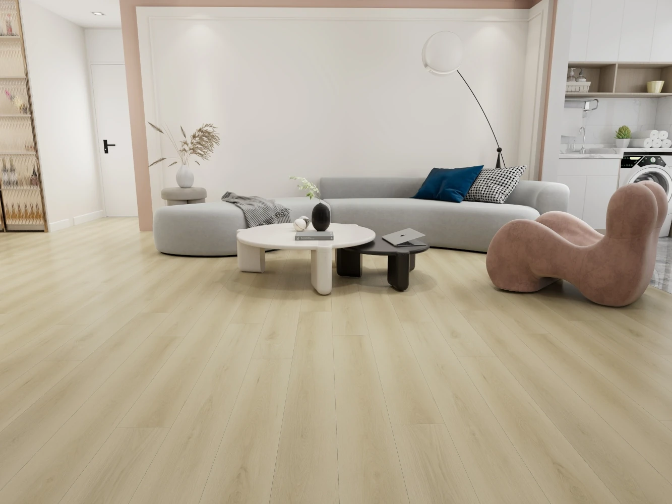 Appalachian Pecans-D features a medium-toned wood grain with subtle variations, offering a rustic yet polished look. The deep, warm hues add character to any room, while the durable finish makes it ideal for high-traffic areas. This flooring brings a touch of nature indoors with a classic charm.