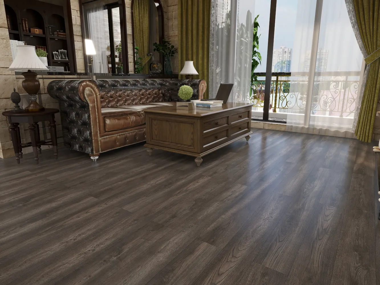 Danish Smoky Black Oak-M brings a bold, dark wood finish that adds dramatic elegance to any space. Its deep, smoky tones and rich grain pattern make it a standout choice for contemporary or industrial-style interiors. This flooring is both stylish and hard-wearing, perfect for high-traffic areas.
