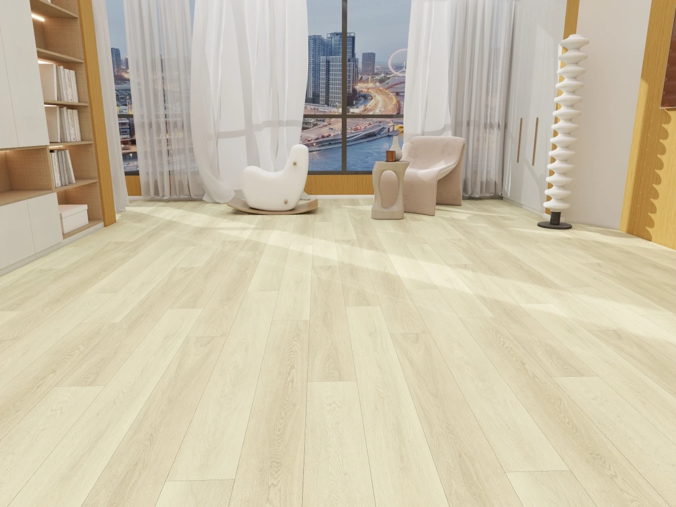 Fine Sand Oak offers a light, sandy hue with a soft, elegant wood grain that creates a bright and airy feel in any space. Its neutral tone makes it ideal for smaller rooms or open-concept areas, enhancing the sense of space and light. Easy to maintain and highly durable, it’s a great option for modern, minimalist interiors.