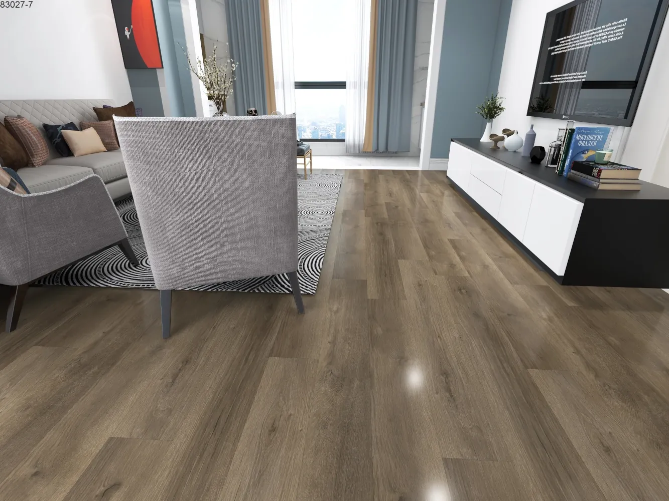 Hand-Caught Oak-M features medium wood tones with a natural, handcrafted look. The subtle grain patterns add depth and character, making it a versatile choice for both traditional and modern settings. Its durable surface ensures long-lasting beauty without the upkeep of natural wood.

