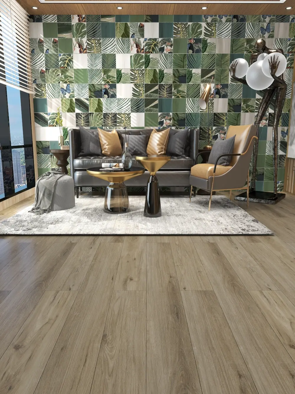 North American Pecans brings the rich, warm tones of pecan wood to your home with a natural grain pattern that adds texture and depth. This vinyl flooring offers the timeless beauty of hardwood with the durability and ease of maintenance of modern materials. Perfect for creating a cozy, welcoming atmosphere.
