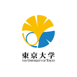 Logo of The University of Tokyo featuring a stylized blue and yellow ginkgo leaf.