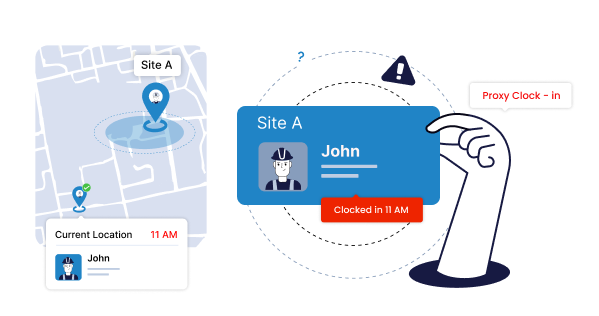 Clocking in Outside Work Site