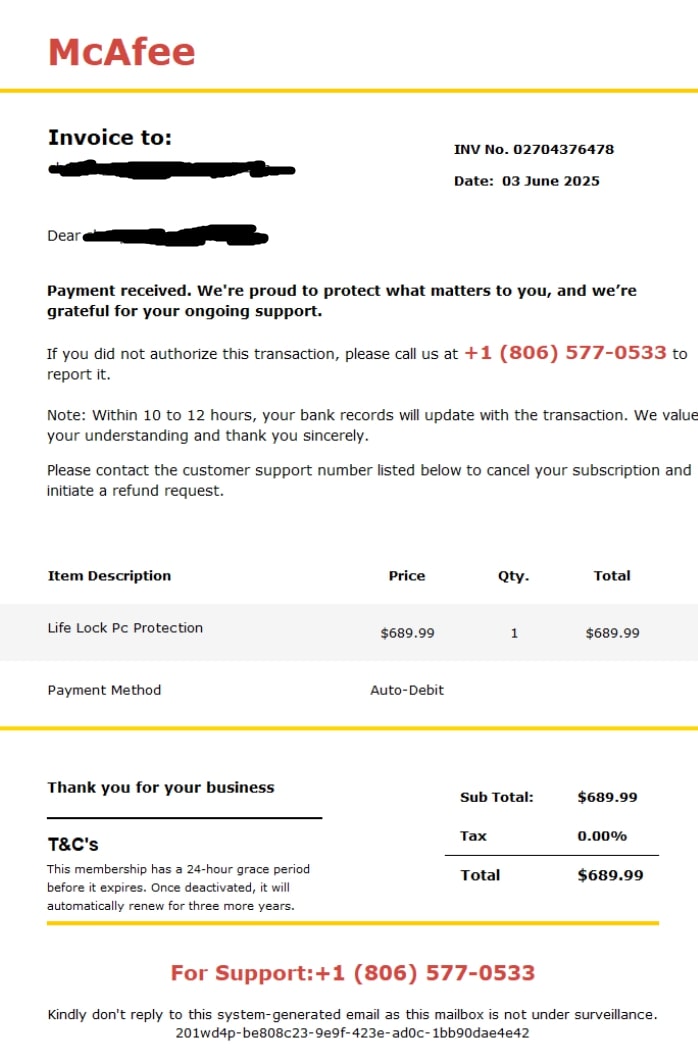 Malware-Laced Invoices & Receipts