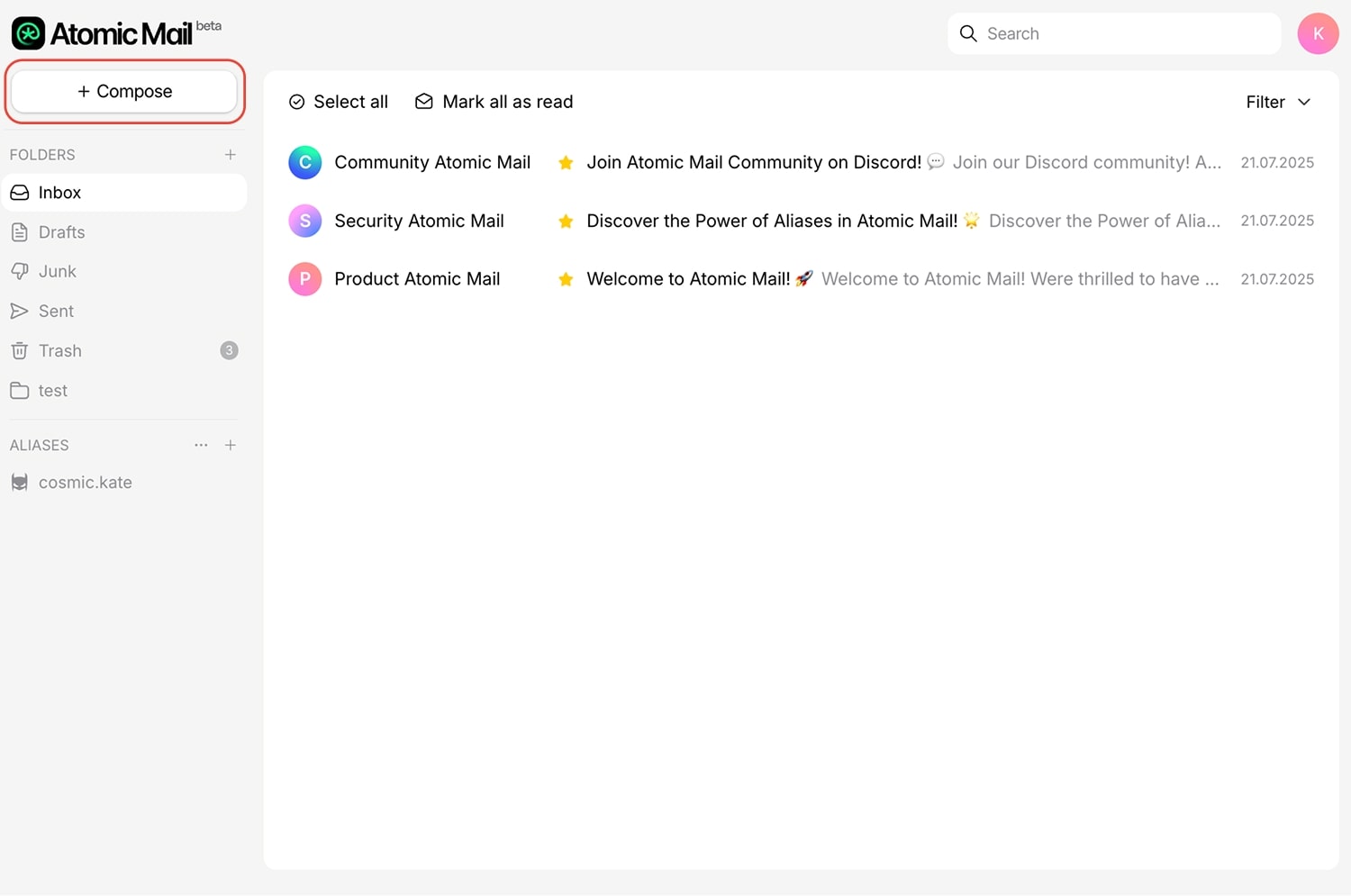 Open New Email