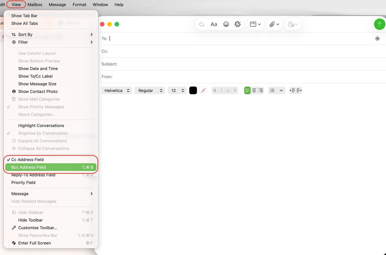 How to use CC and BCC email in Apple Mail