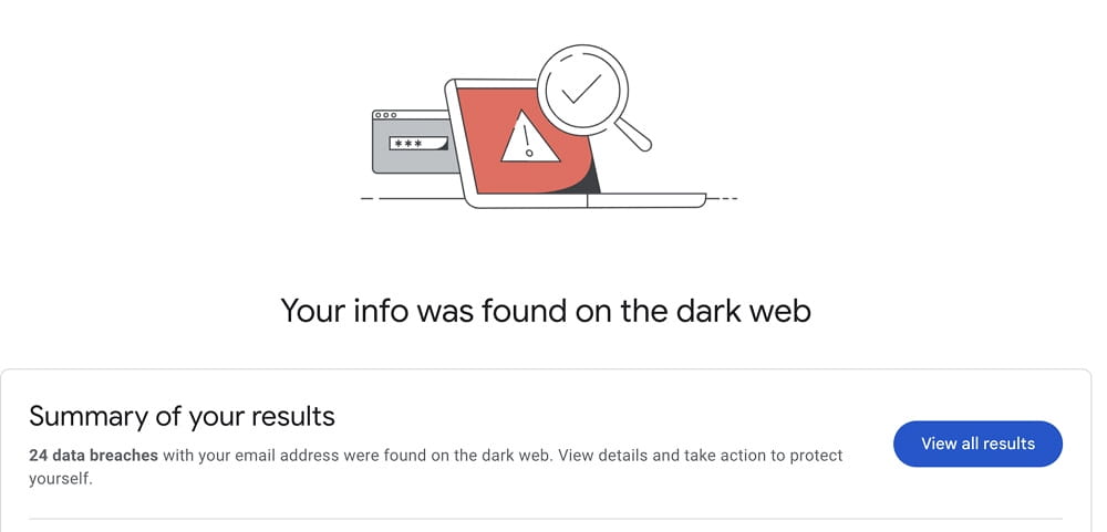 Google Dark Web Report