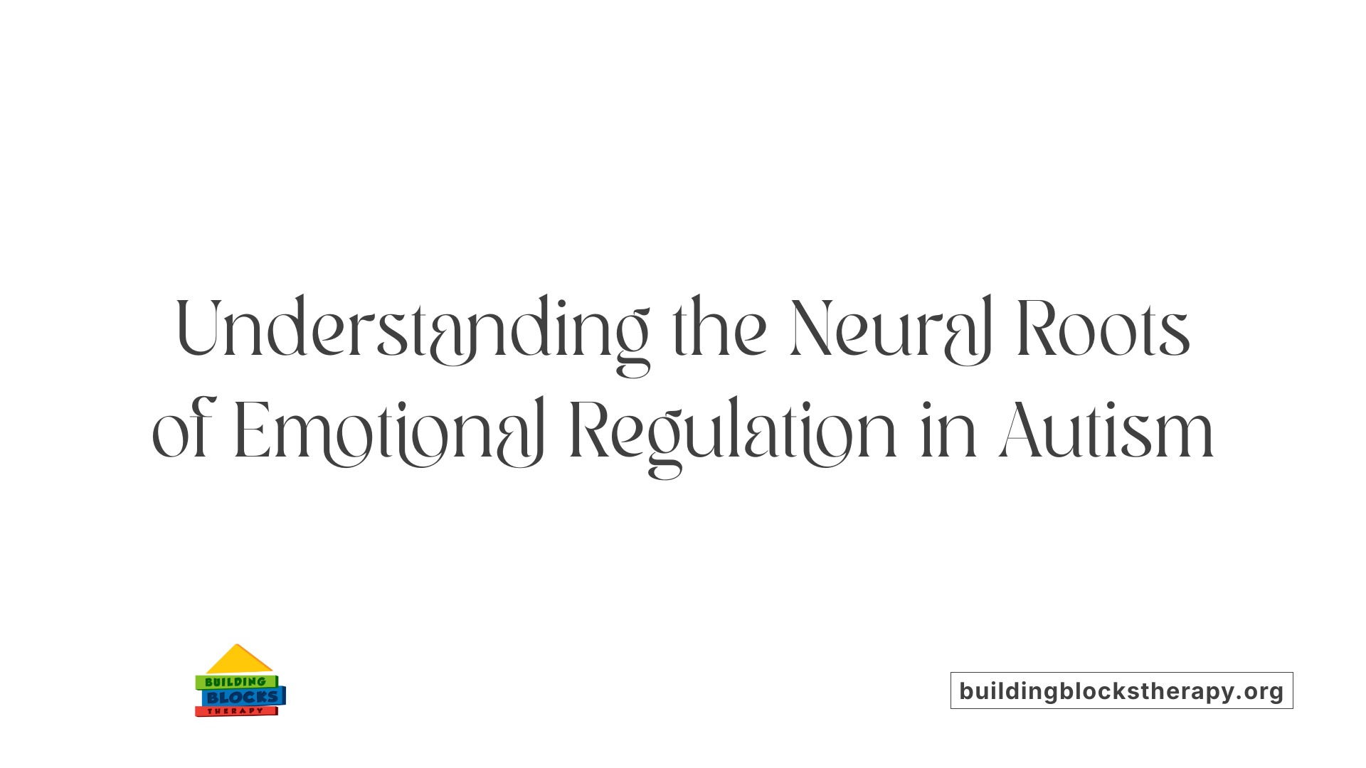 Understanding the Neural Roots of Emotional Regulation in Autism