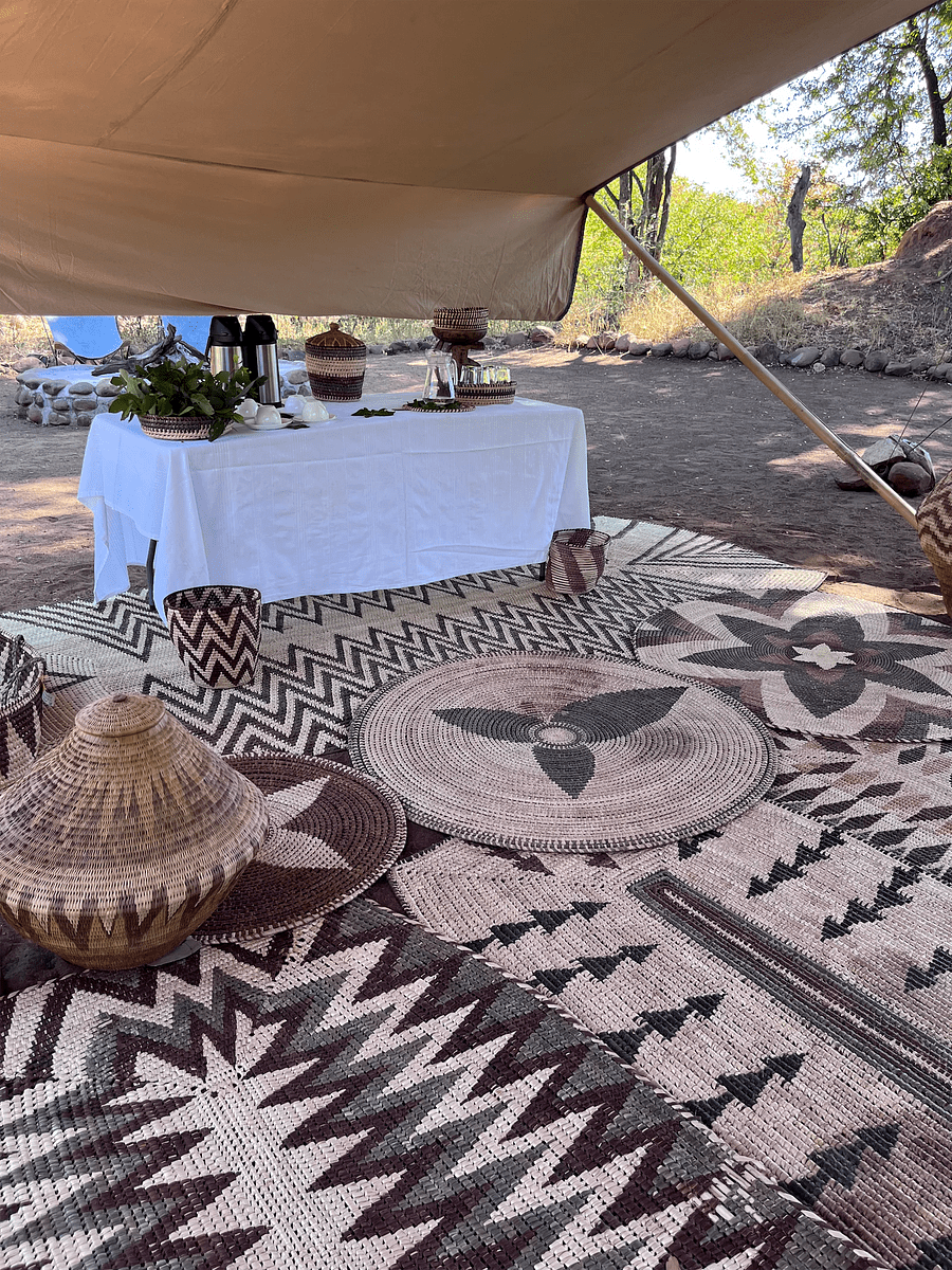 The main volunteer area at the Central Tuli Game Reserve in Botswana.