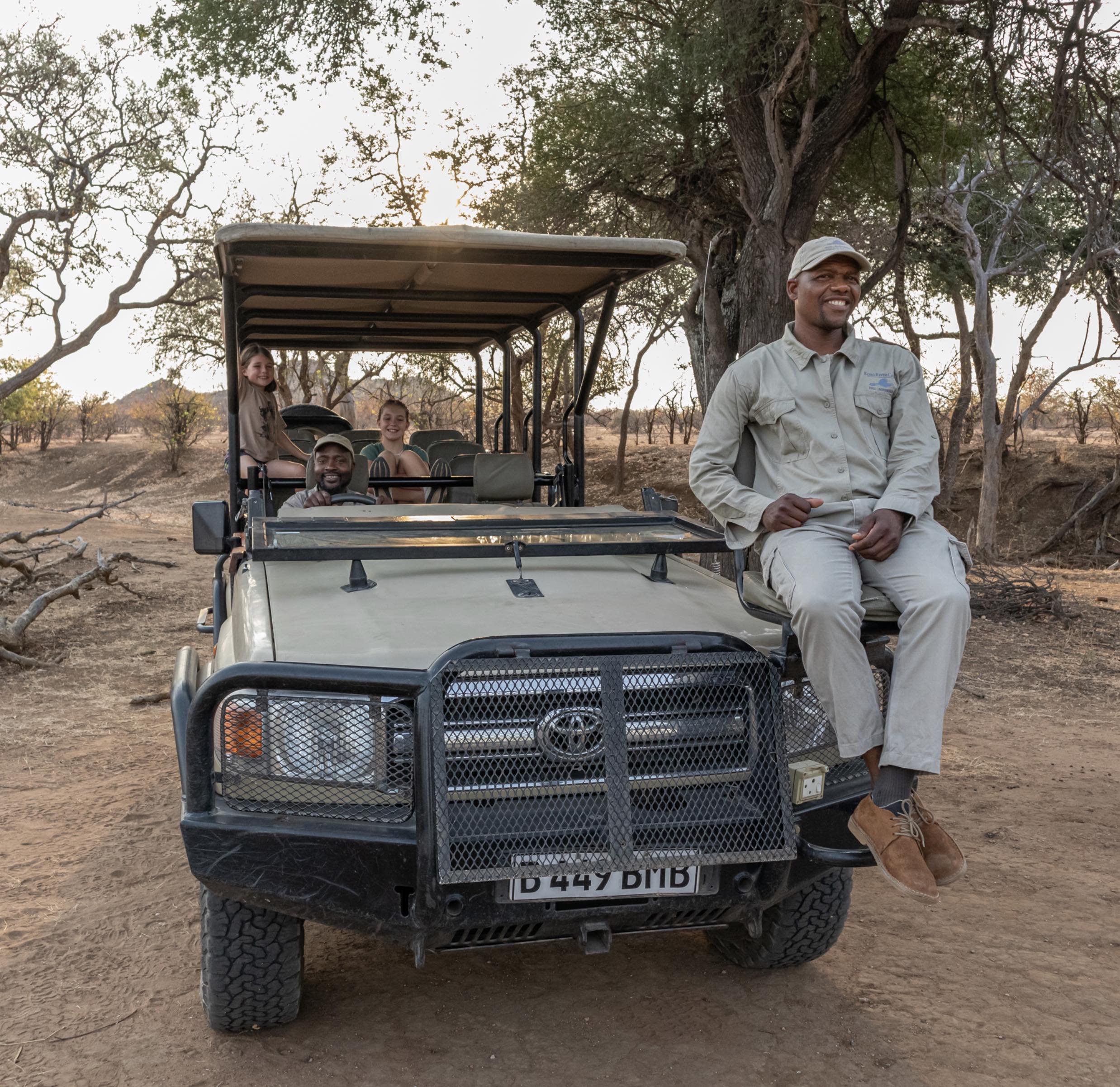 Children at the wildlife conservation project at Central Tuli Game Reserve in Botswana.