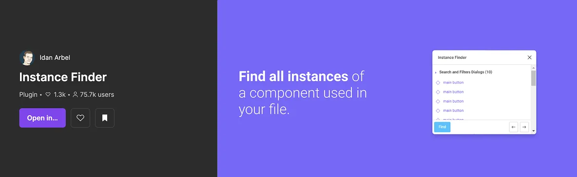 instance finder plugin figma