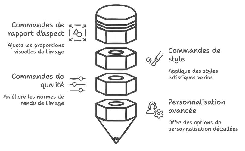 les commandes de midjourney