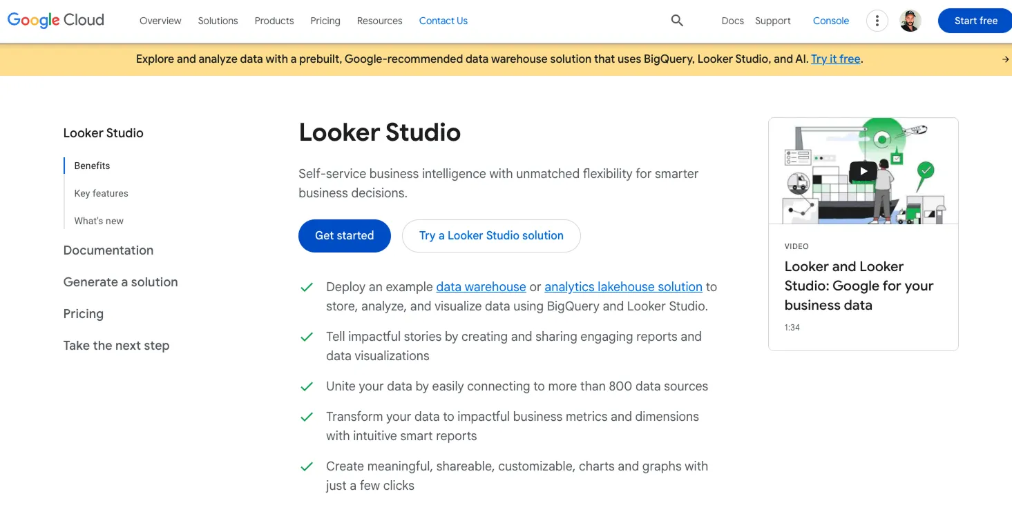 Aperçu de Looker Studio
