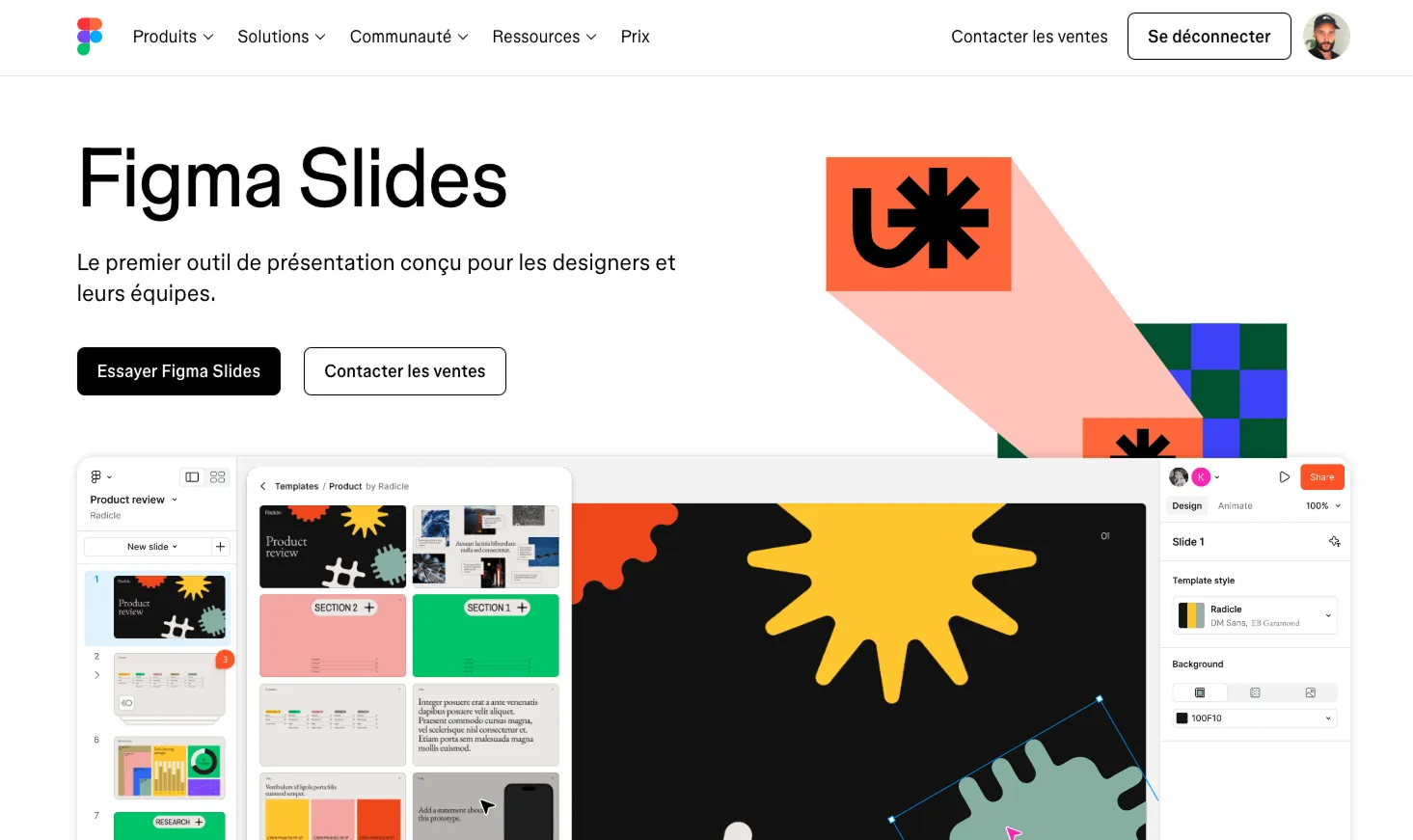 Aperçu de Figma Slides
