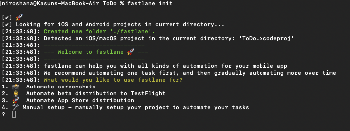 Init fastlane