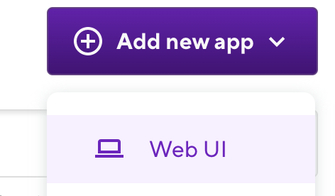 Add new app via Web UI in Bitrise