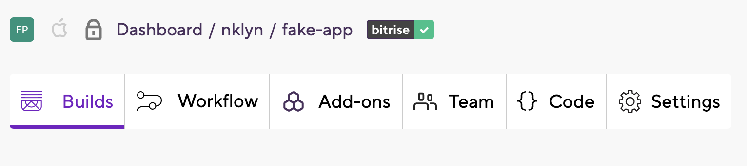 Builds tab in Bitrise