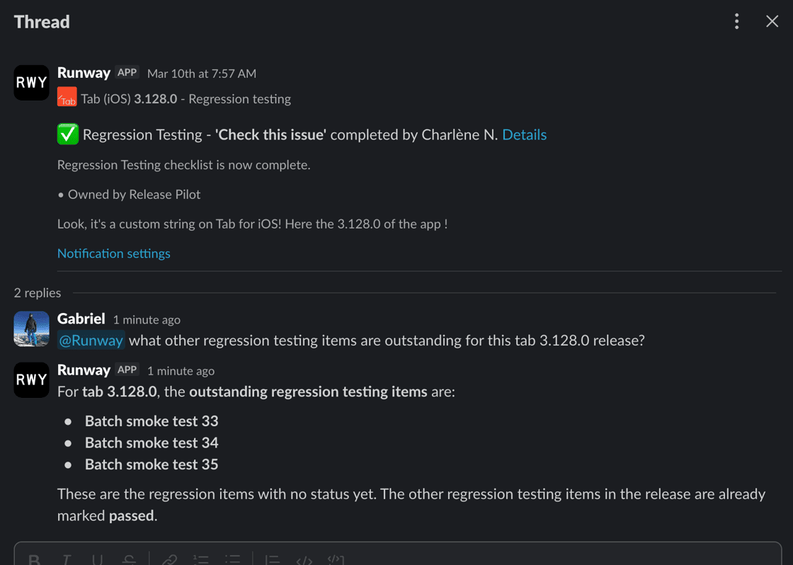 Release ATC in thread