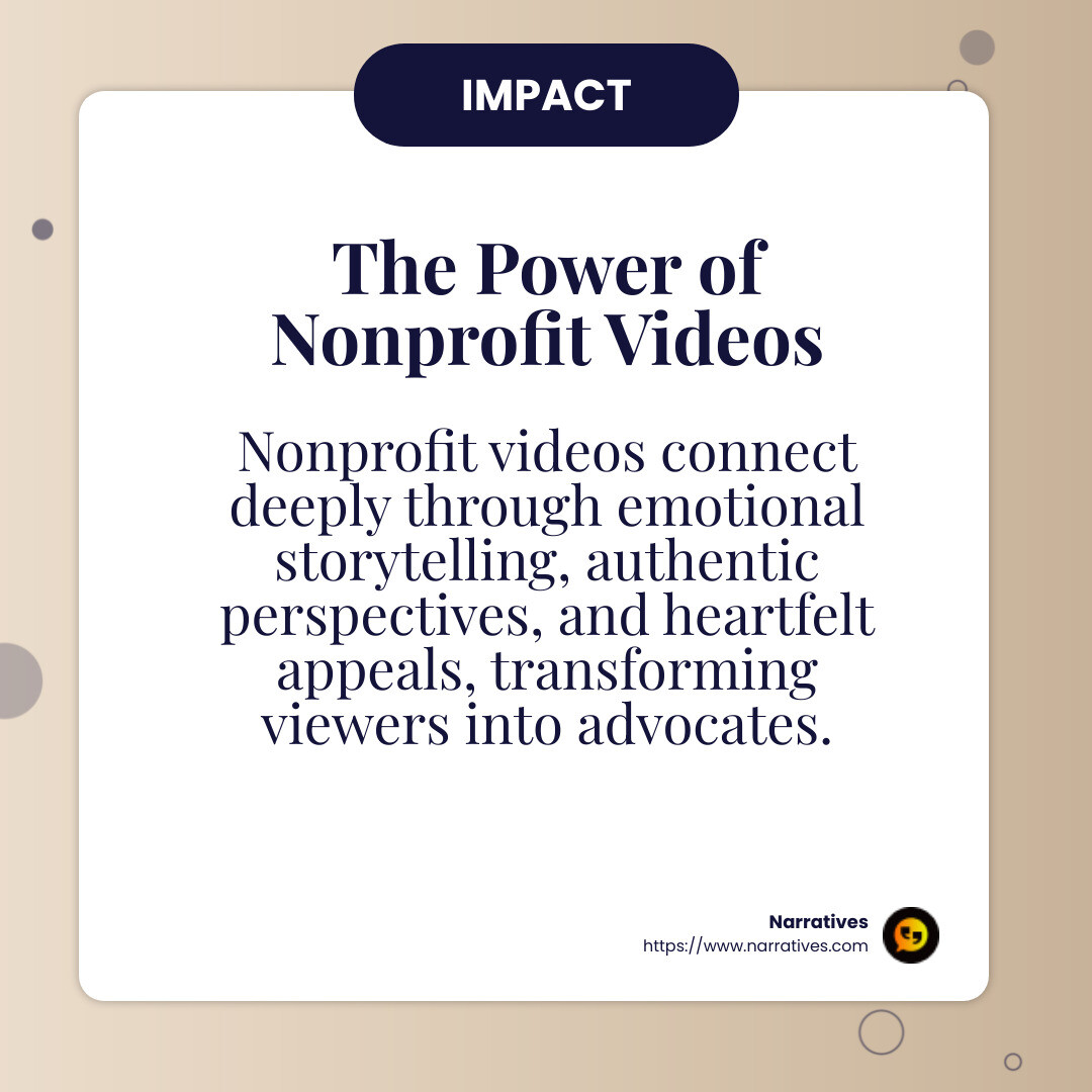 The best nonprofit videos speak to the heart - best nonprofit videos infographic simple-info-card