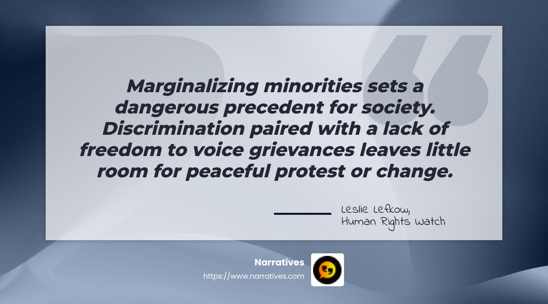 Quote from Leslie Lefkow on discrimination - Support marginalized communities infographic simple-quote-landscape-gray Quote from Leslie Lefkow on discrimination - Support marginalized communities infographic simple-quote-landscape-gray